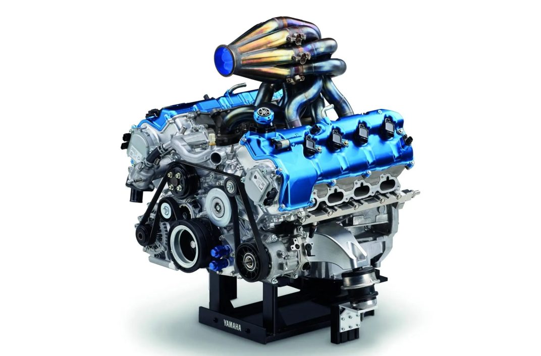 Motor V8 a hidrogênio feito em parceria da Toyota com a Yamaha | Imagem: Divulgação